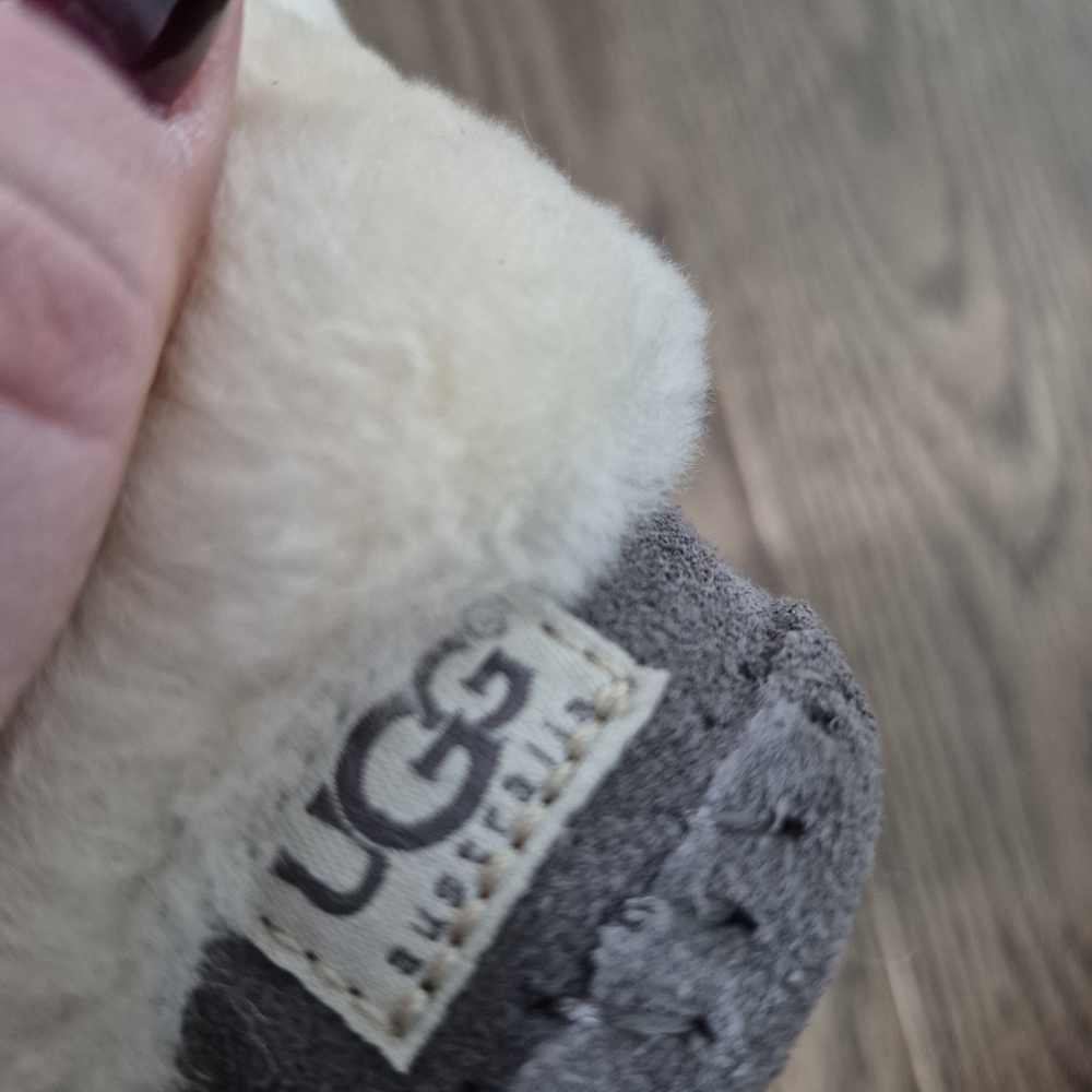 UGG Gray and Cream Baby Booties - Picture 2 of 3